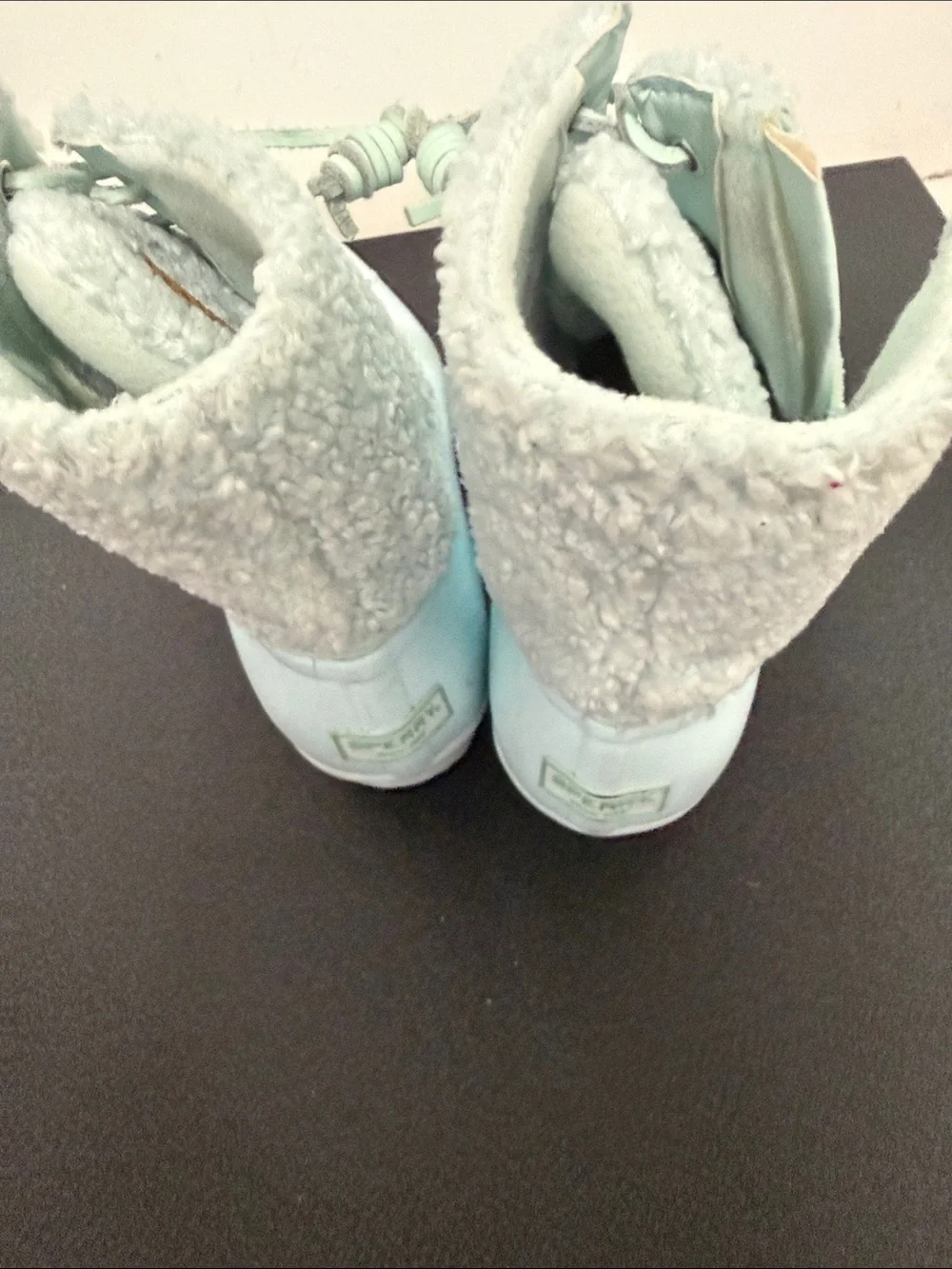 Sperry Light Blue Sherpa-Lined Duck Boots